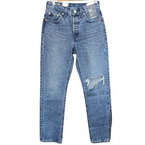 Levi's 501 Regular Straight Button Fly Jeans NWT Blue Size 25 X 30